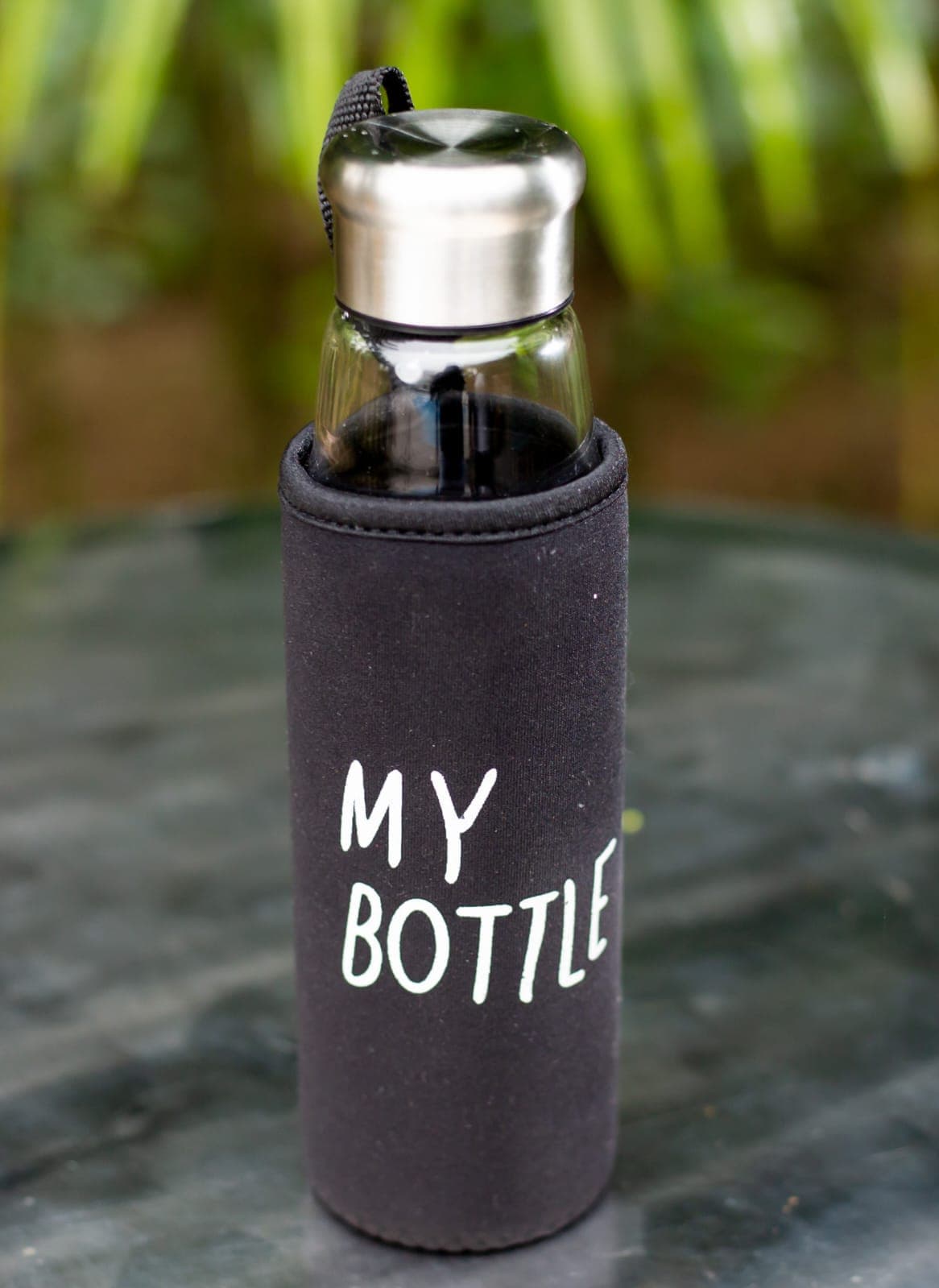My Bottle Glass Water Bottle with Protective Sleeve 550ml